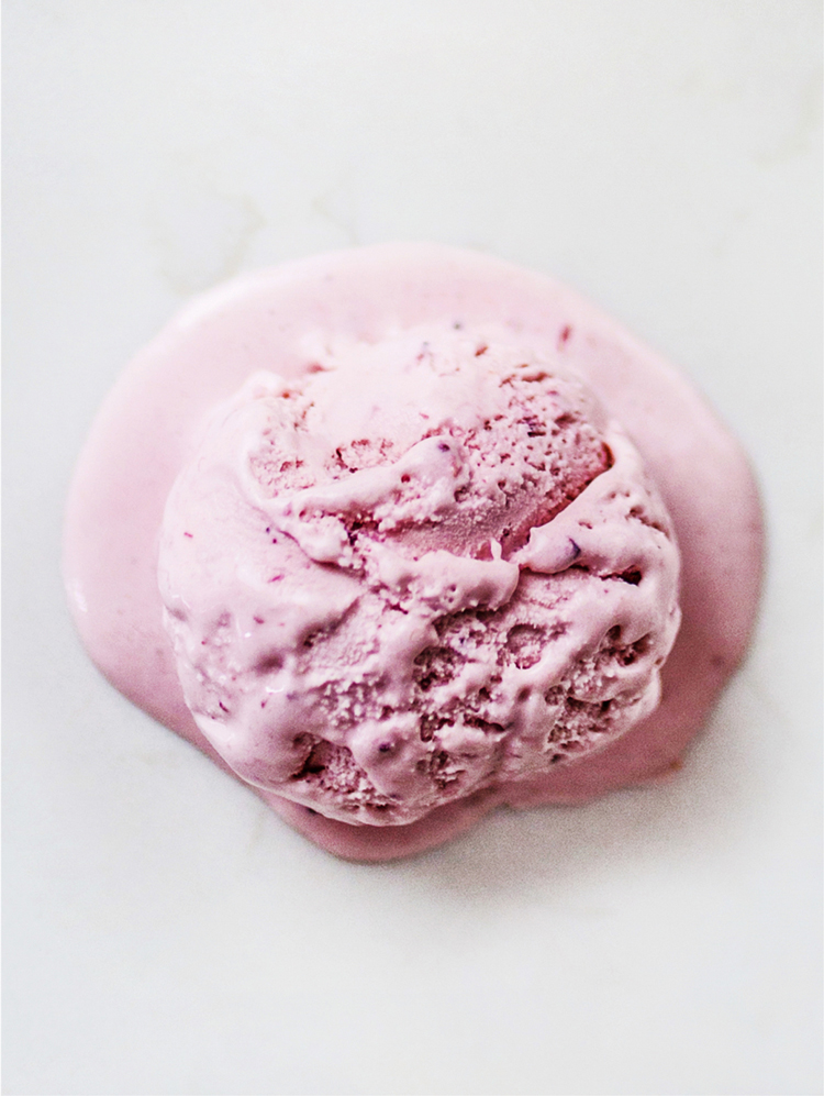 Melting Scoop of Strawberry Ice Cream
